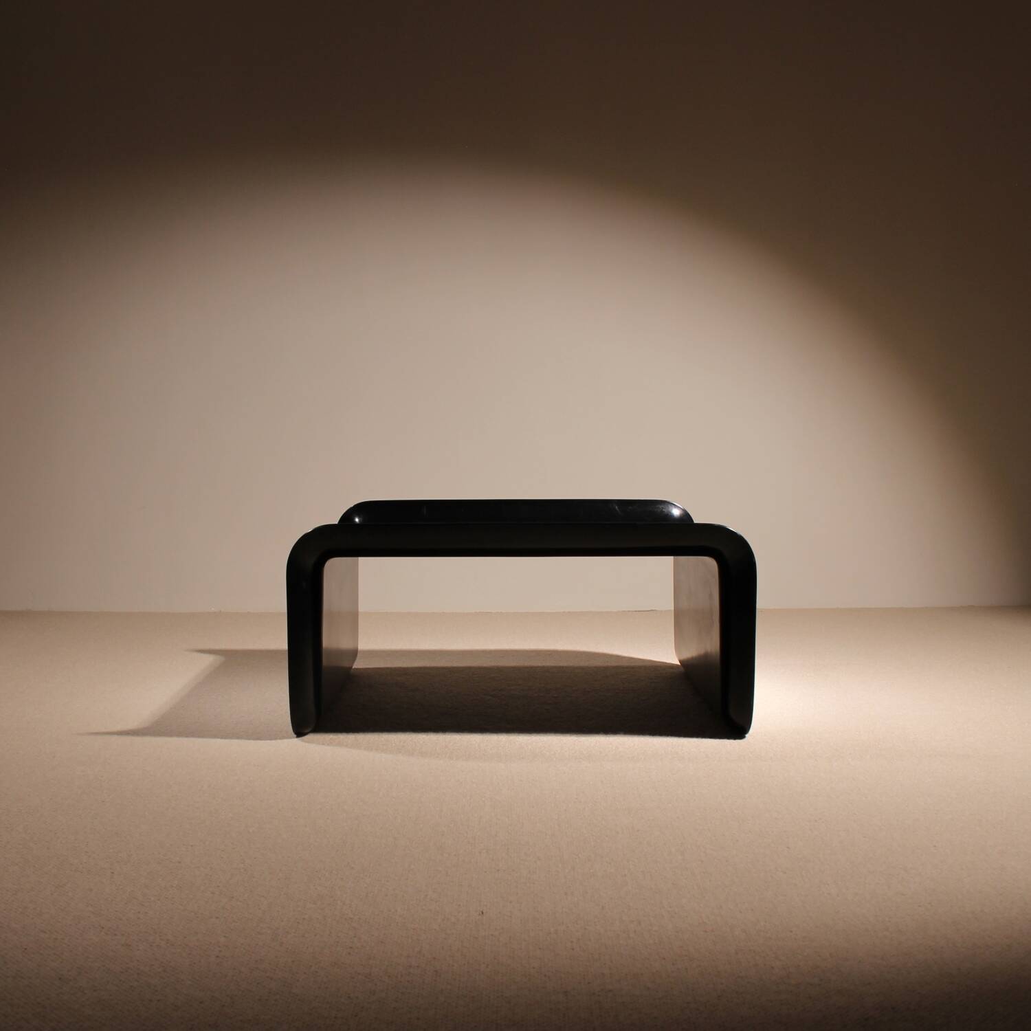 Black Fiberglass Coffee Table by Rosenthal | Germany 1970s