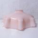 Old pendant lamp opaline glass chandelier vintage pale pink lampshade