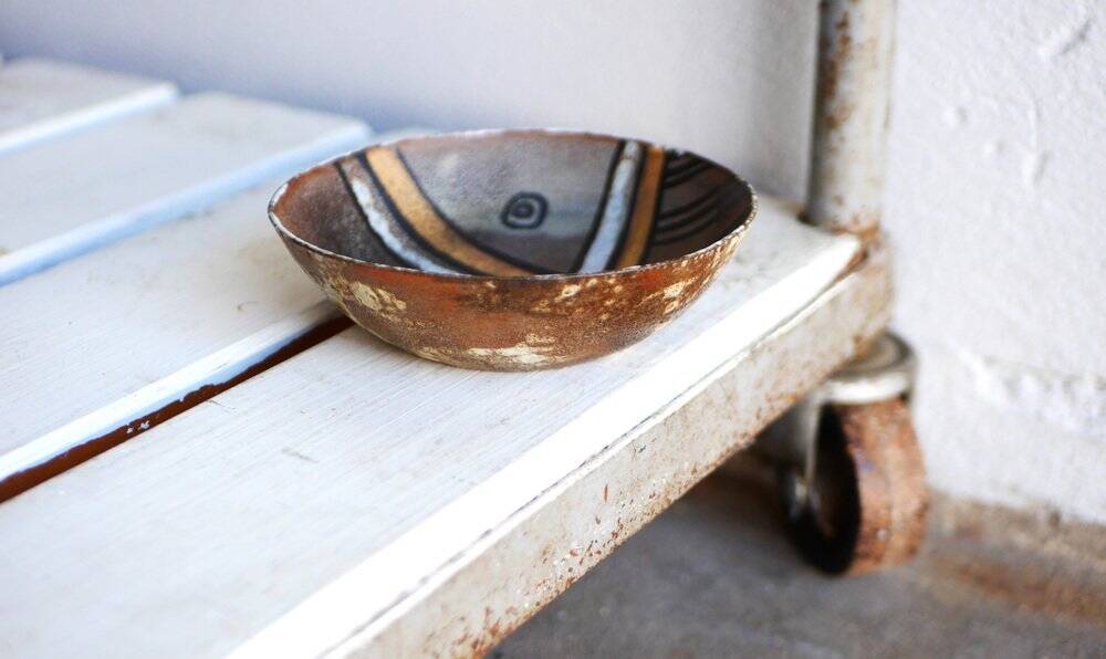 Modern ceramic bowl by Alexandre Kostanda, 1960s