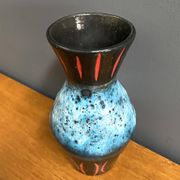 West Germany vase by Scheurich model 523-21 blue, black and red