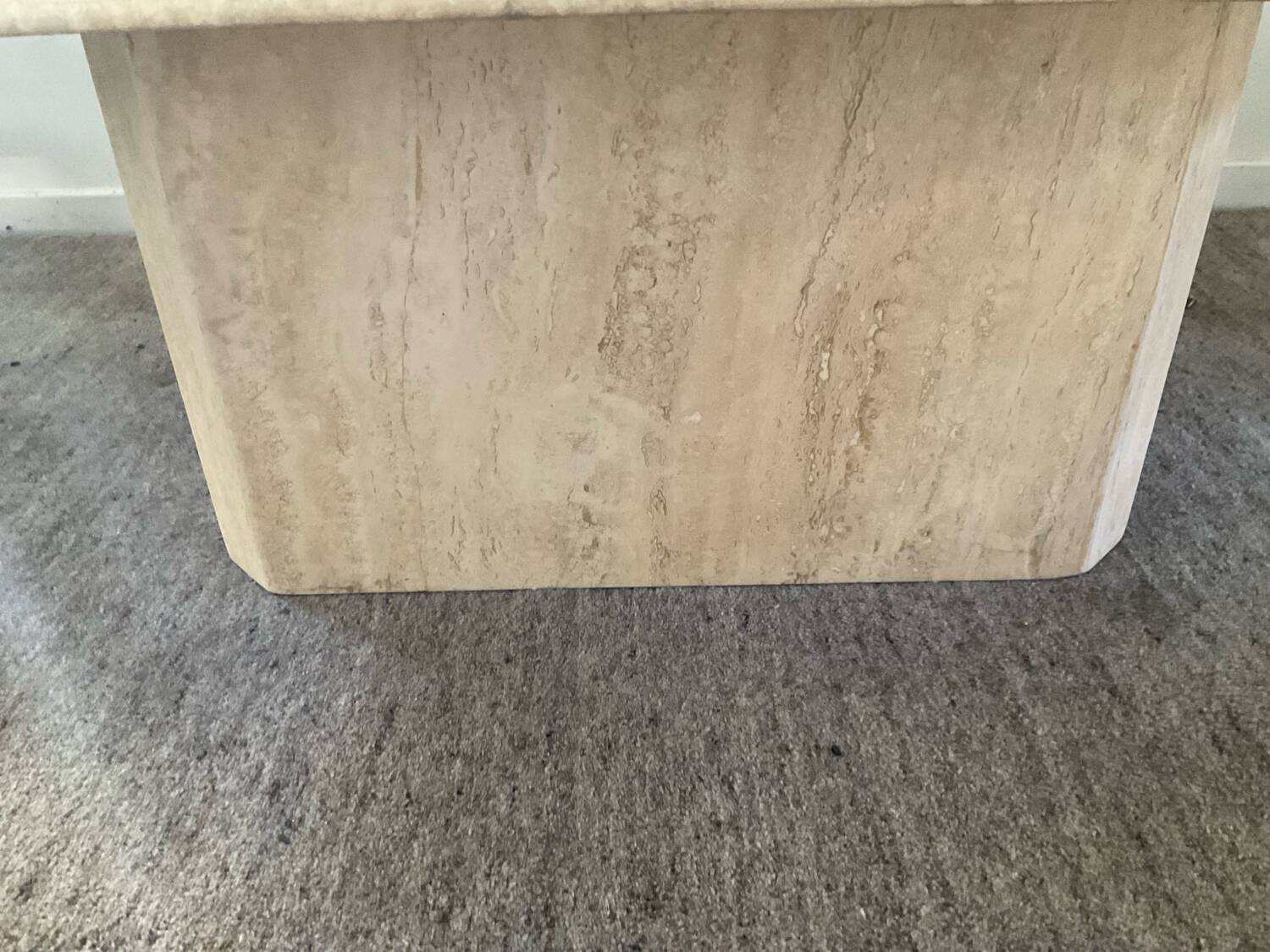 1970s travertine coffee table