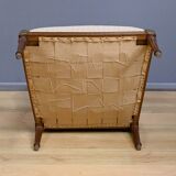 Wingback armchair in walnut, Louis XVI style – late 19th century