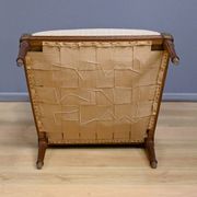 Wingback armchair in walnut, Louis XVI style – late 19th century