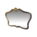 Miroir de style Louis XV baroque doré, numéroté, 1m