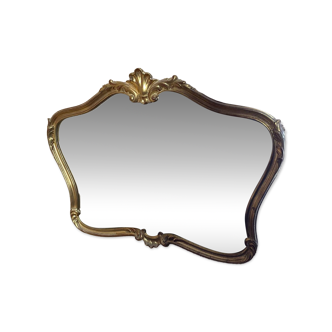 Louis XV style baroque gilded mirror, numbered, 1m