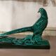 Art Deco Pheasant in Green Ceramic