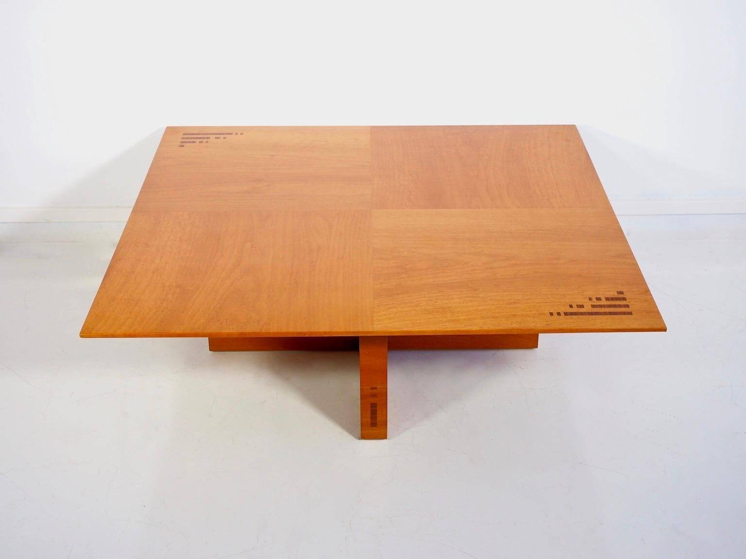 Walnut marquetry coffee table by Jaume Tresserra