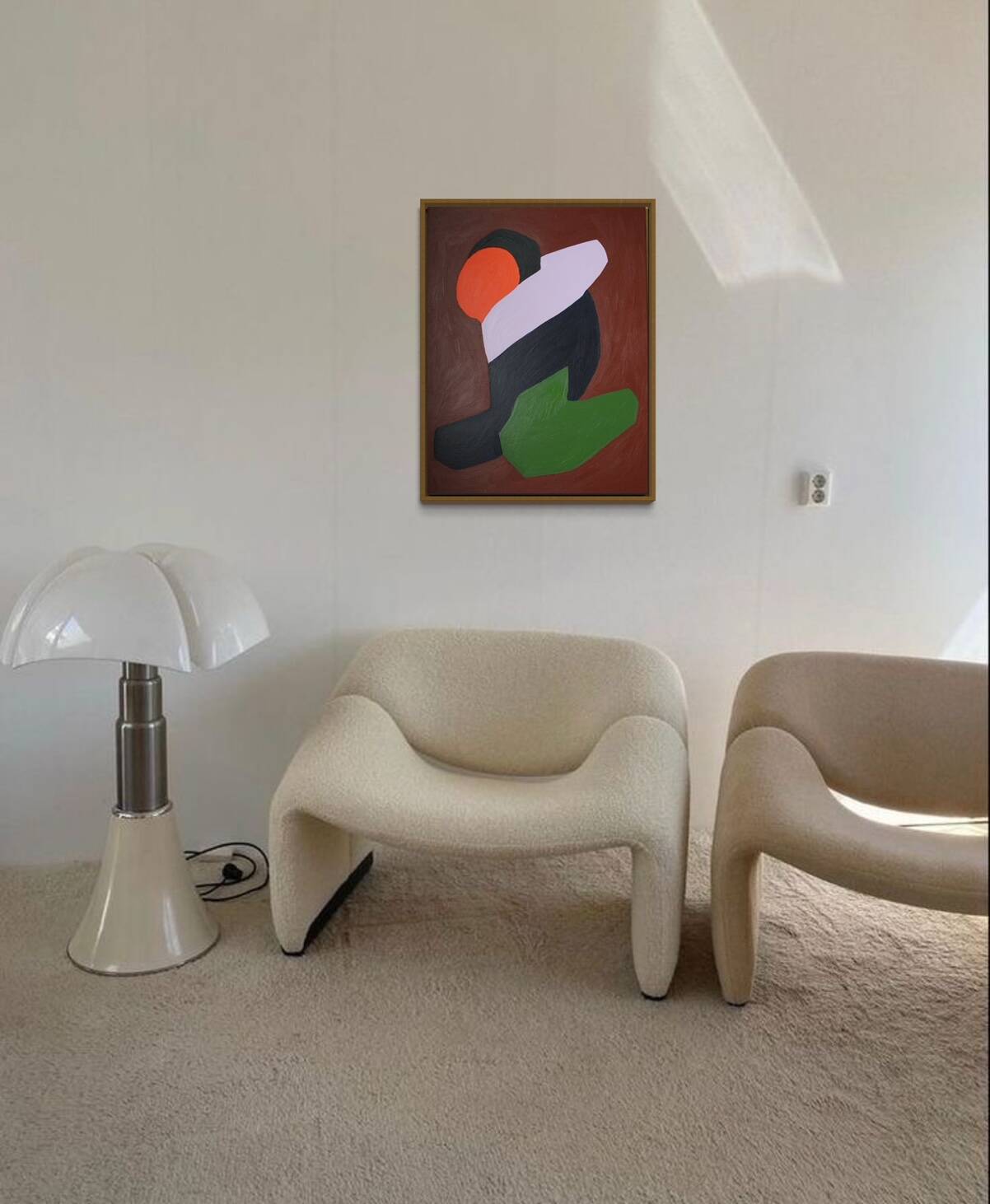 Lovers minimalist couple painting
