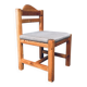 Brutalist Square Model Pine Dining Chairs, 1970s, Set of 6
