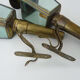Pair of vintage wall lamps carriage lanterns, electrified with 4 faces. Year 40 50