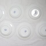 Assiettes creuses x6, Onnaing, modèle Algéciras, Granit, XIXème