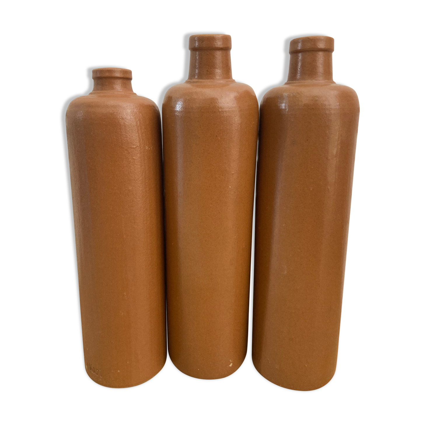 Set of 3 ceramic bottle vases
