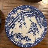 Japanese tea set cherry blossom blue fine porcelain
