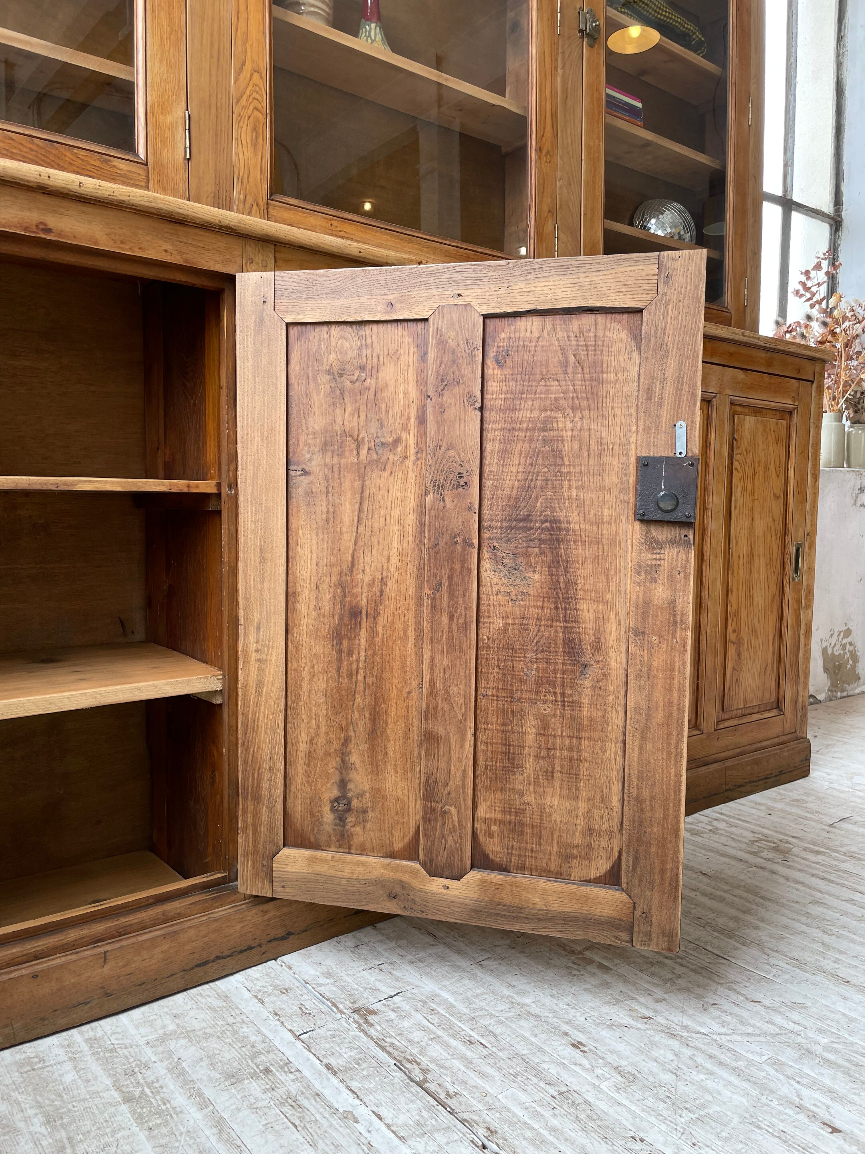 Oak showcase bookcase