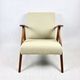 Vintage Beige Boucle and Rosewood Model like B-310 Lounge Chair, 1970s