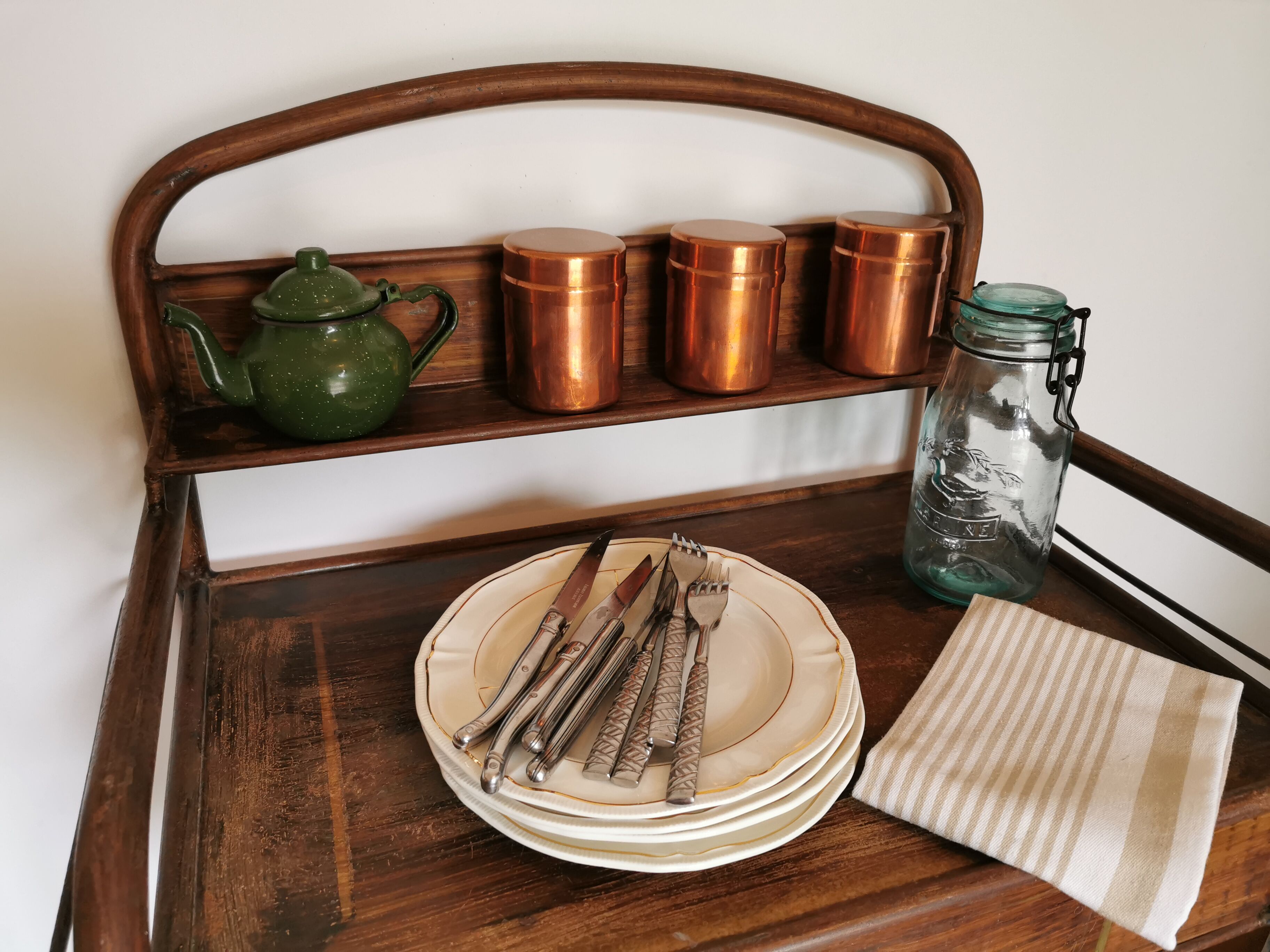 Metal art deco toiletry furniture early 20th century