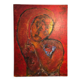 Oil on canvas olivier bony art brut singulier outsider