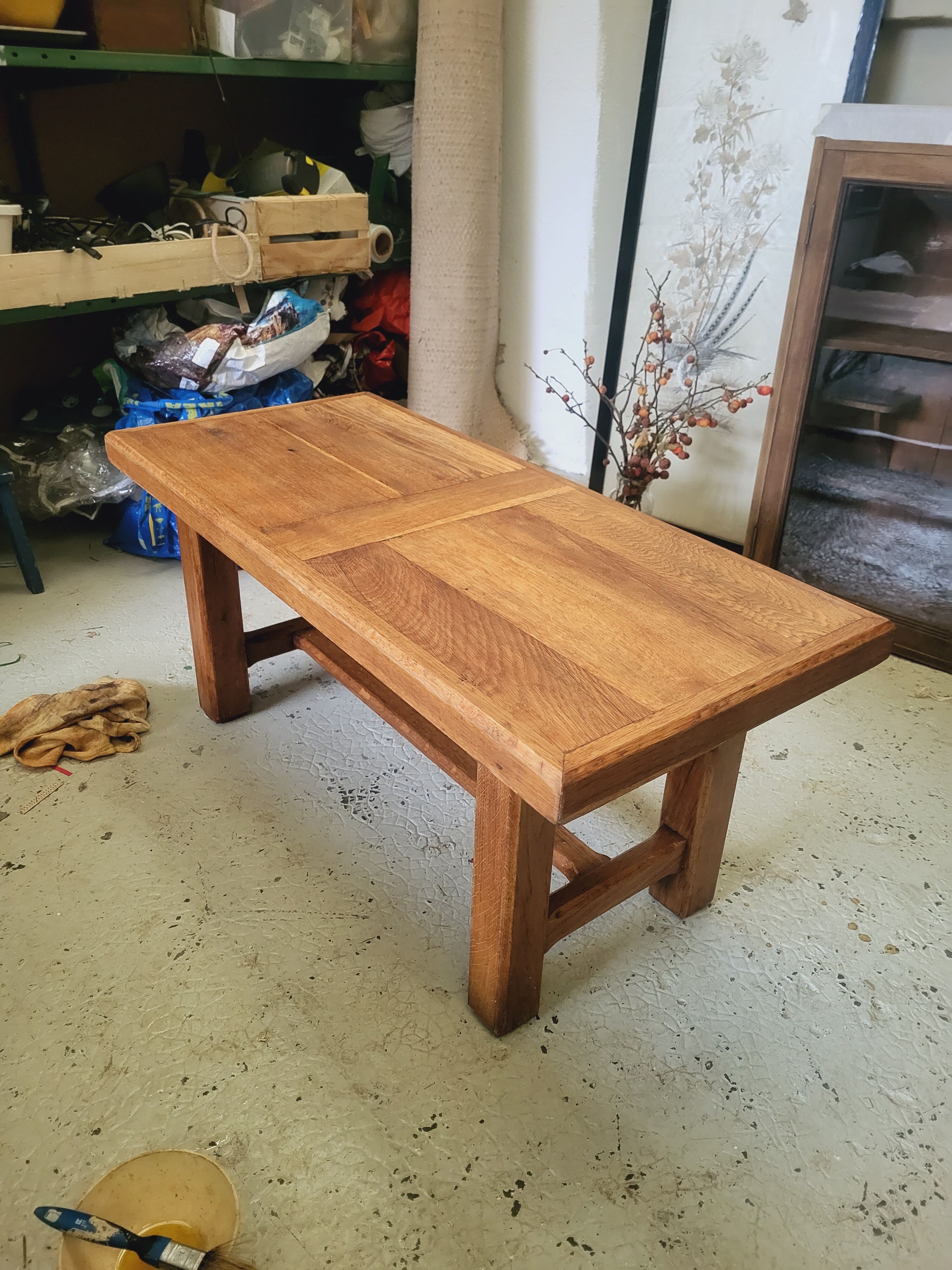 Old solid wood coffee table