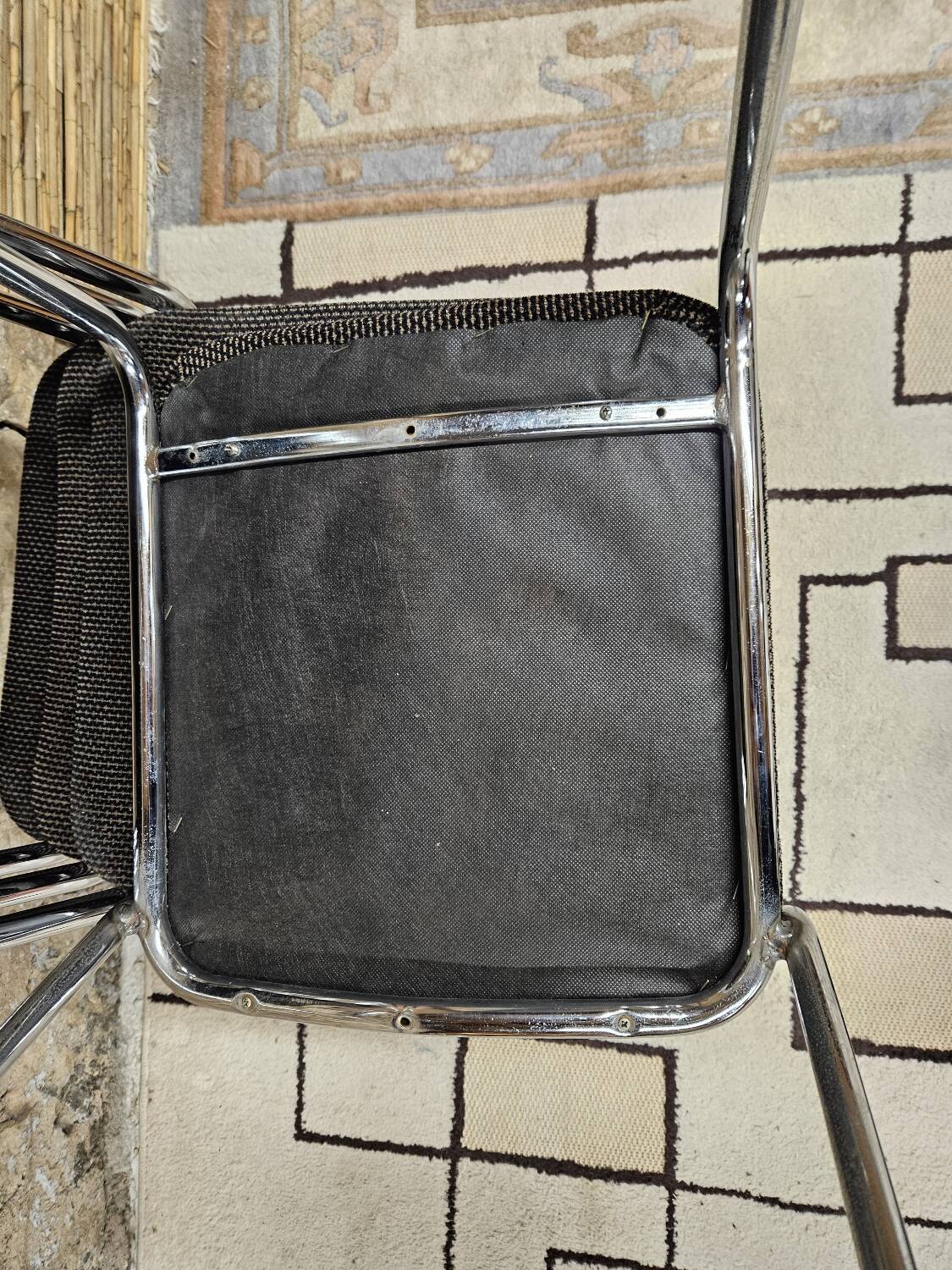 Set of four vintage 1970 sled chairs