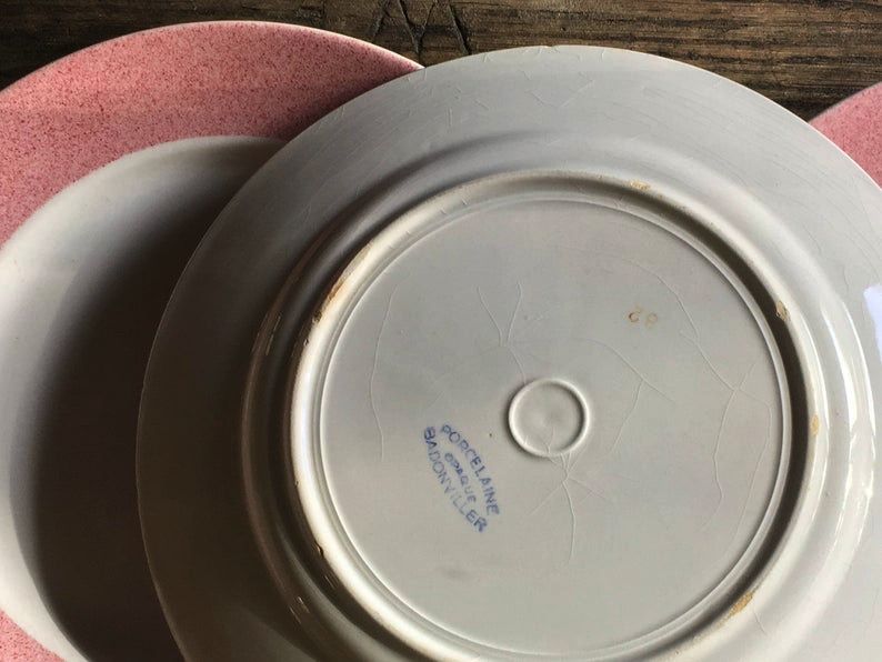 4 flat plates Badonviller, Made in France