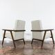 Pair of beige Mid-Century armchairs 1960's