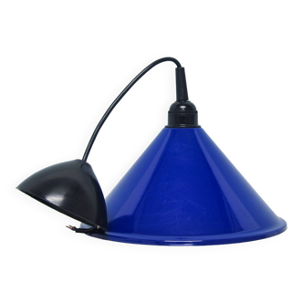 vintage blue pendant lamp black cord
