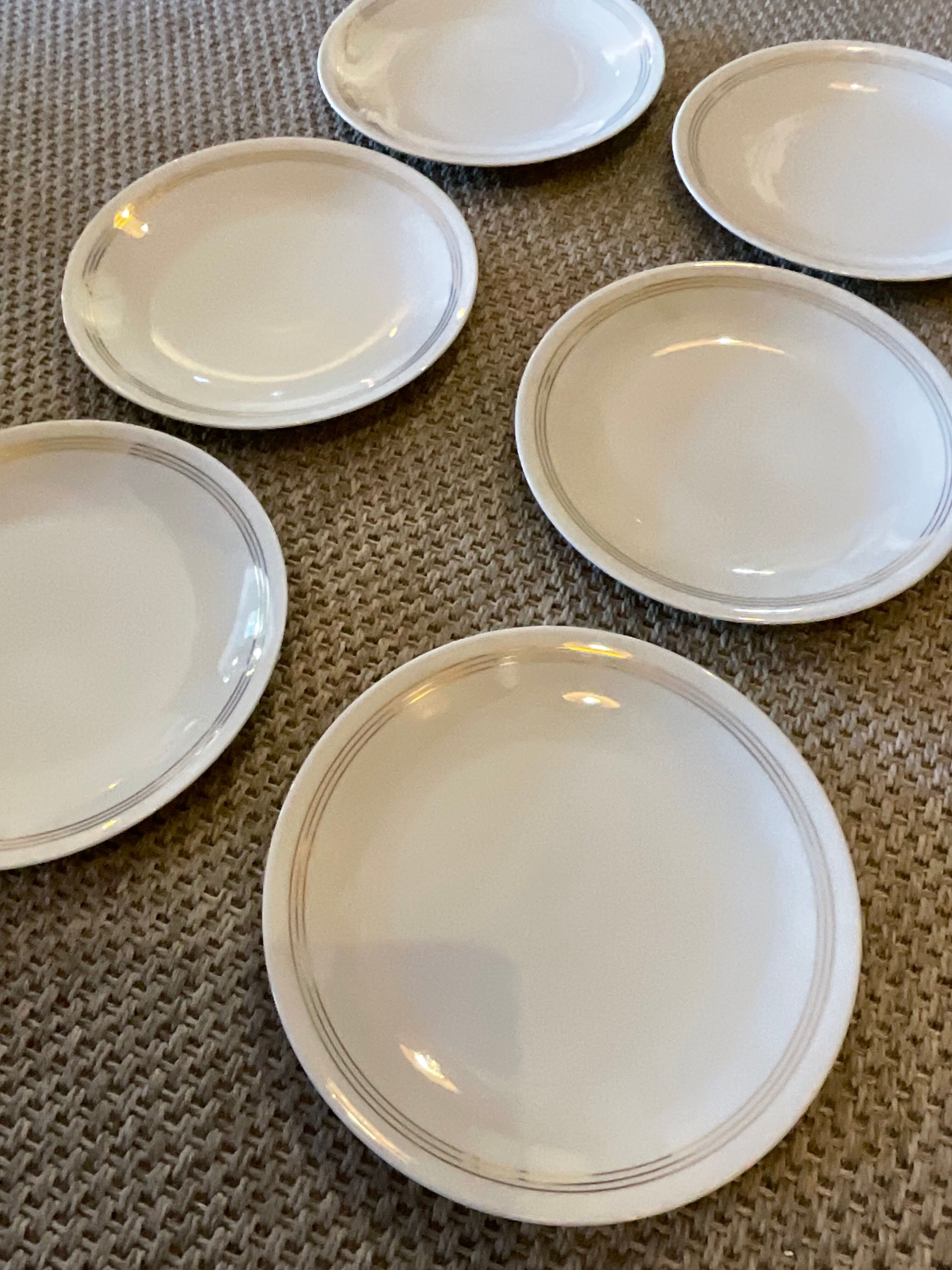 6 Art Deco porcelain plates