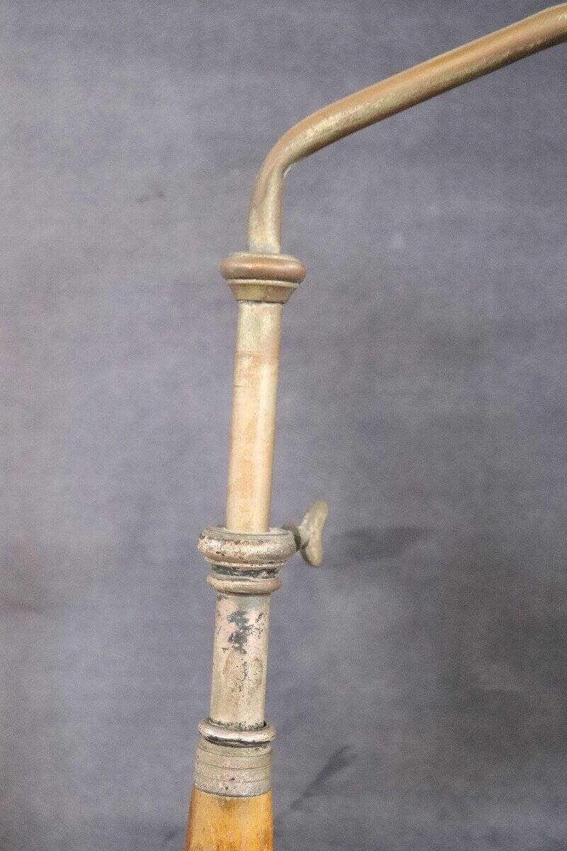 Vintage Brass And Glass Table Lamp, 1930s