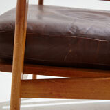 Danish leather sofa set by Arne Wahl Iversen for Komfort