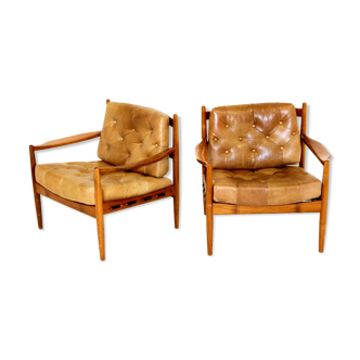 Set of 2 armchairs " Läckö ", Ingmar Thillmark, OPE-möbler, Sweden, 1960