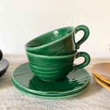 Colorful vintage mugs