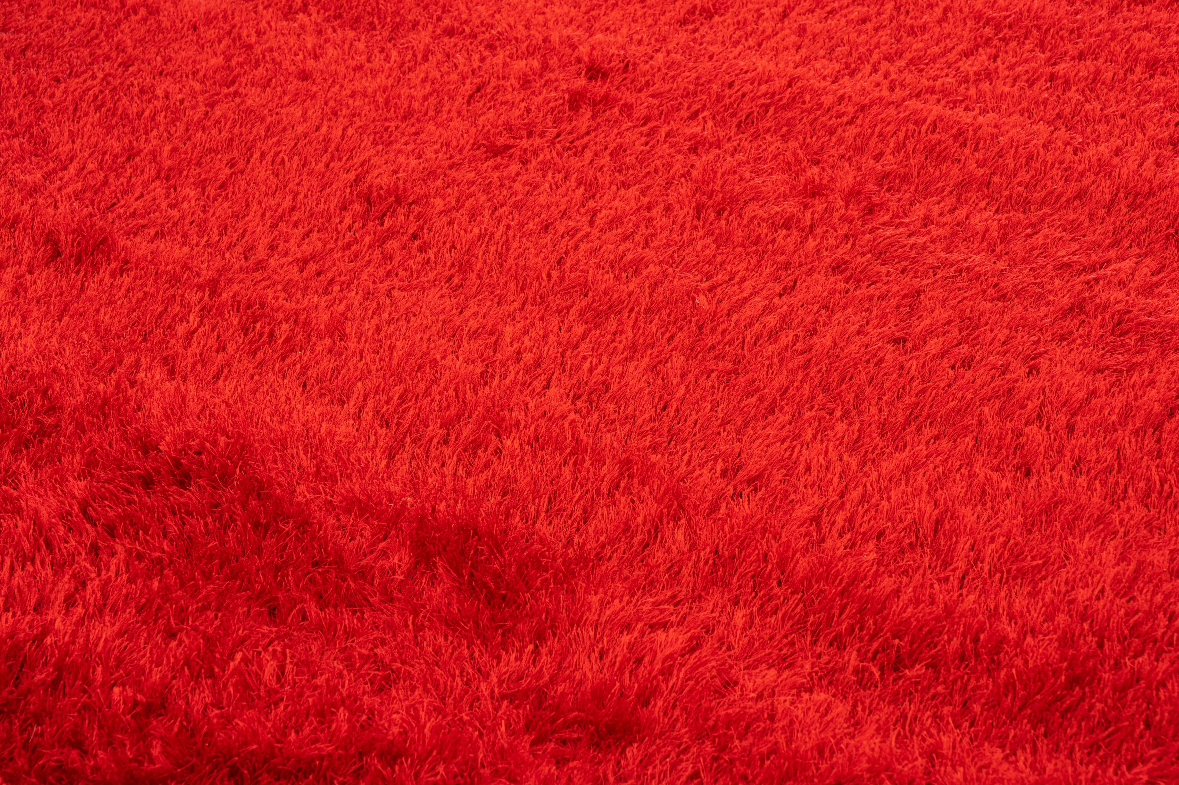 NOS Scandinavian design viscose rya rug by Axeco Svenska AB. 205 x 144 cm = 81 x 57 in.