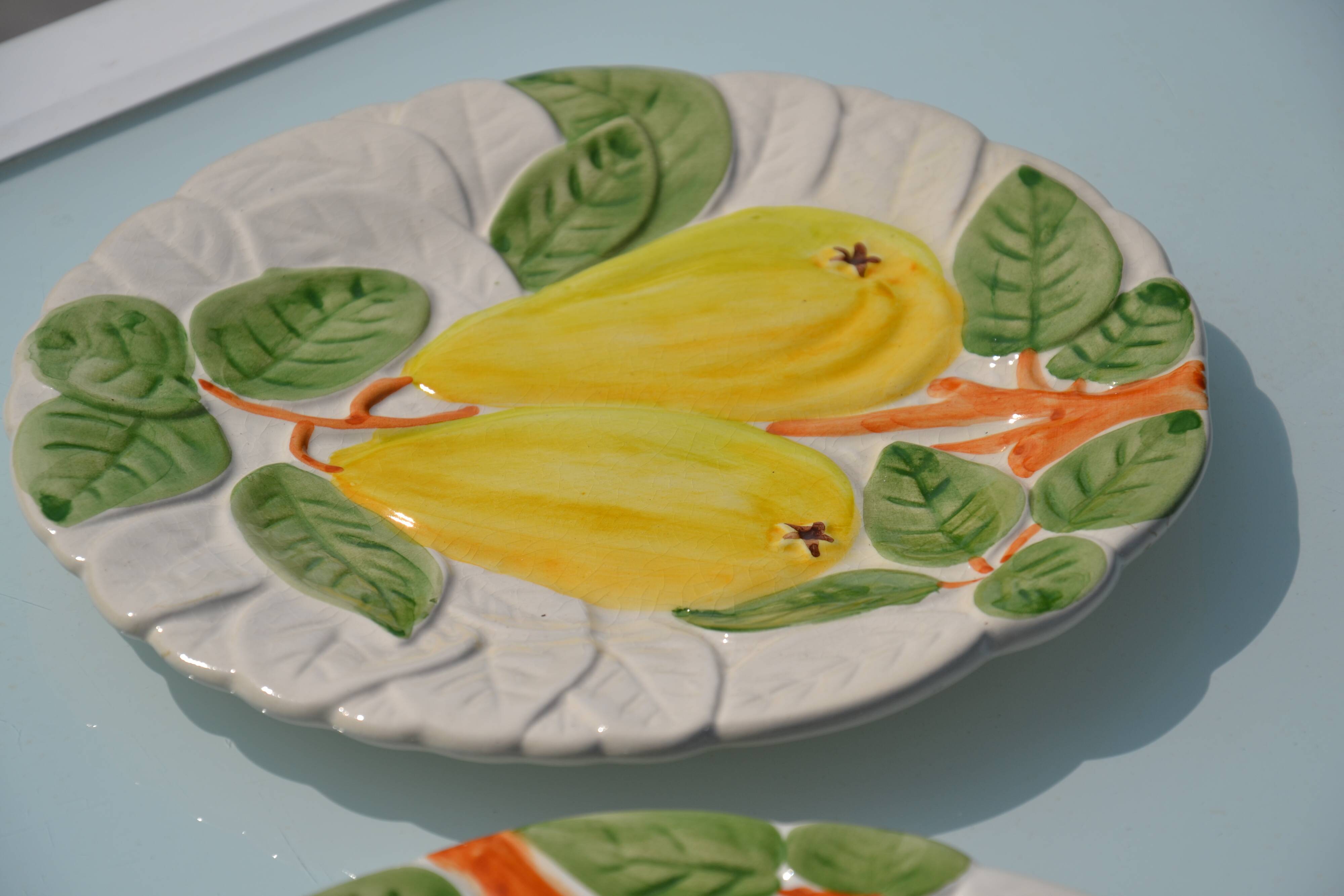 Dessert plates "lemon" in slipware
