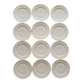 12 assiettes en porcelaine de Limoges Bernardaud Verlaine