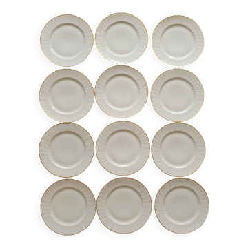12 assiettes en porcelaine de Limoges Bernardaud Verlaine