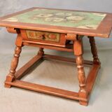 19th-century painted wooden changing table