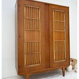 Vintage rattan cabinet