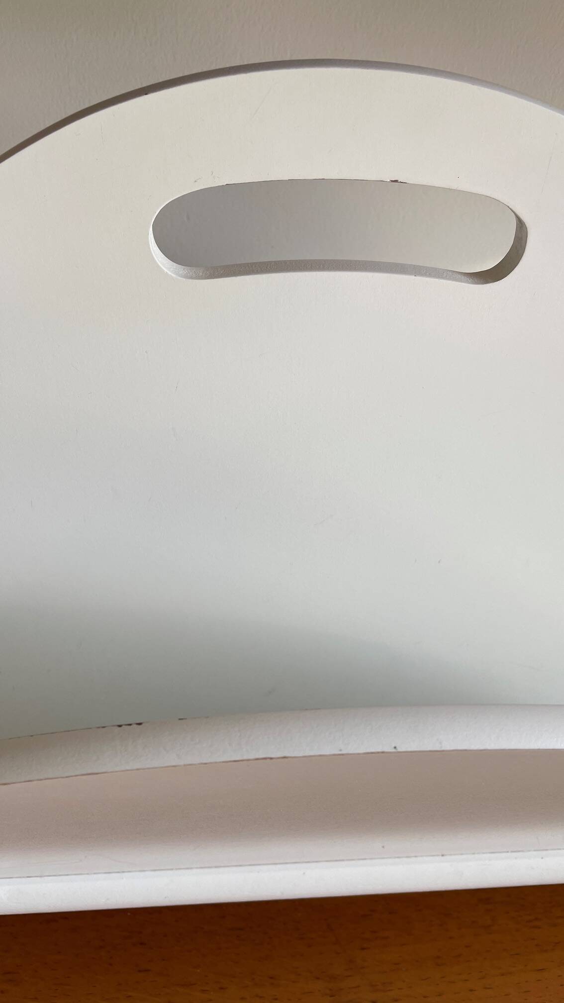 White Magazine Rack 1980s Design