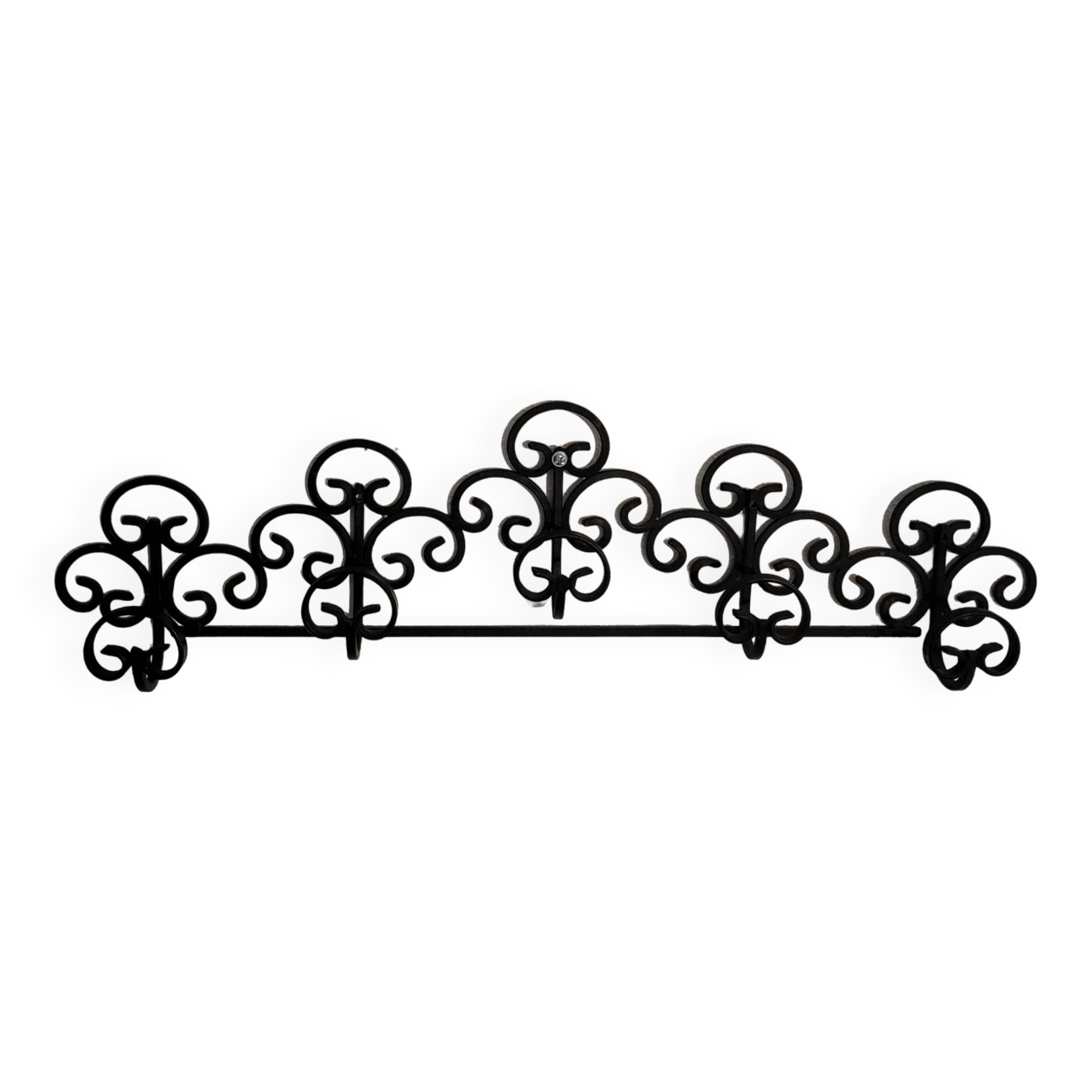 Decorative wrought iron wall hook