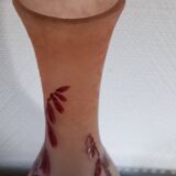 ruby series glass paste vase signed LEGRAS