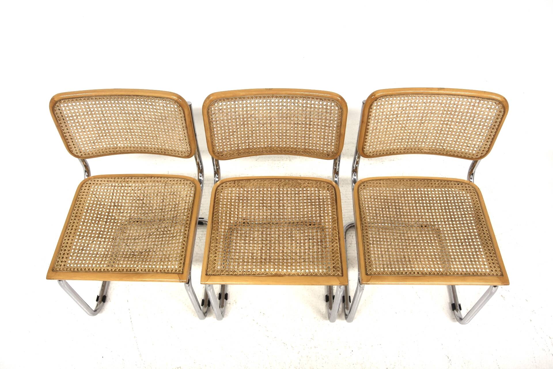 Set of 6 "B32" chairs, Marcel Breuer, Italy 1990