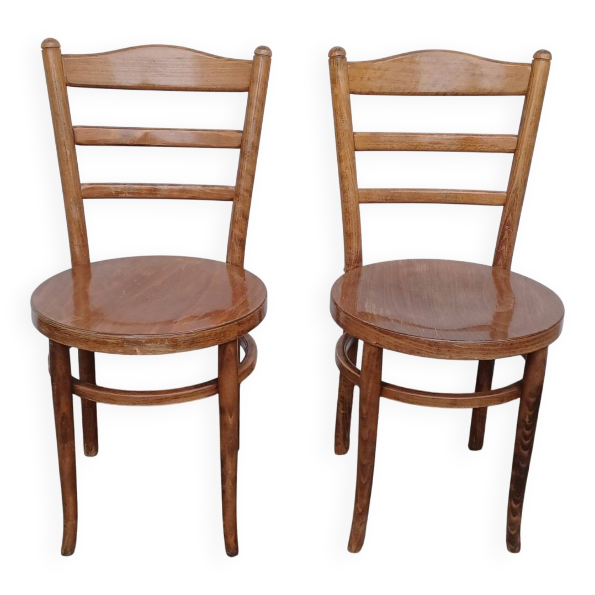 Pair of Baumann bistro chairs