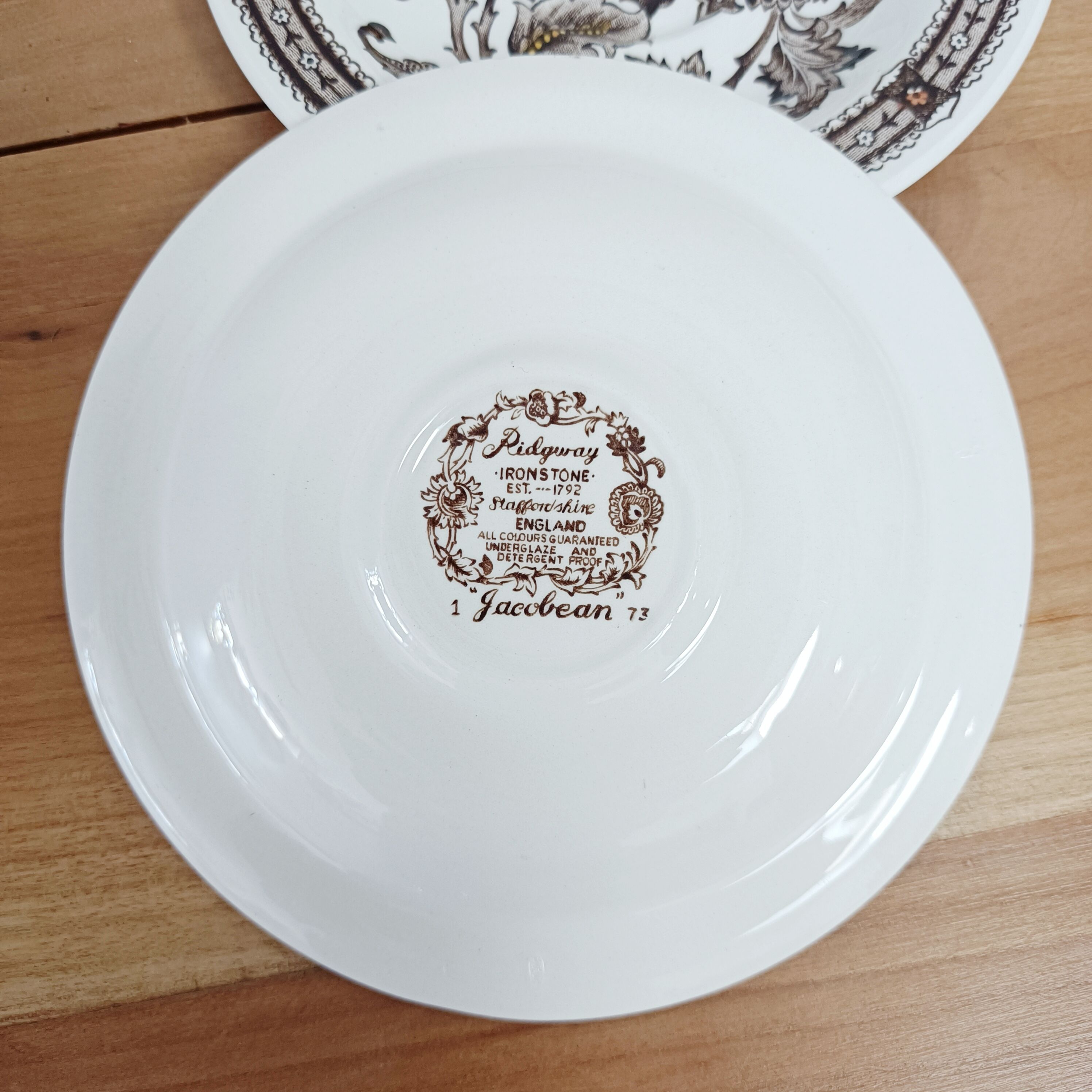 Set of 5 saucers Ridgway Staffordshire Jacobean