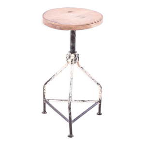 tabouret en acier vintage