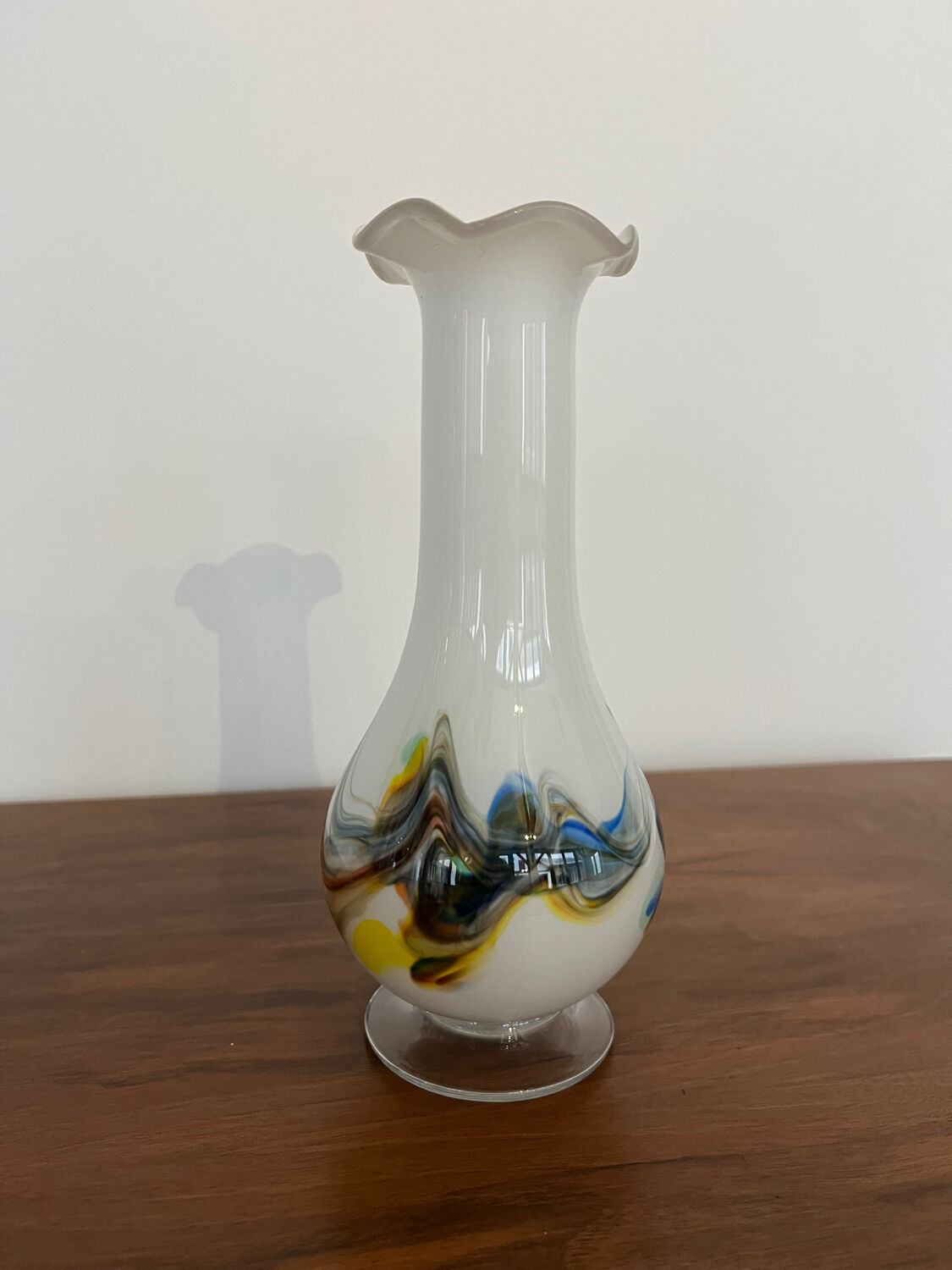White speckled Murano vase