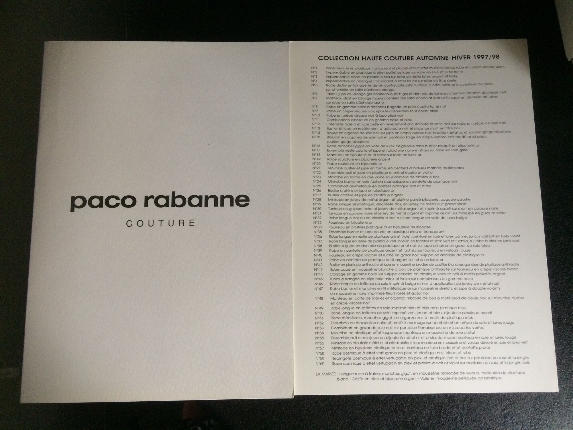 Paco Rabanne: jole press early 1990s vintage fashion illustration.