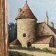 Oil on panel signed with vintage wooden frame