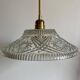 Suspension abat-jour vintage en verre - collection vaisselle -