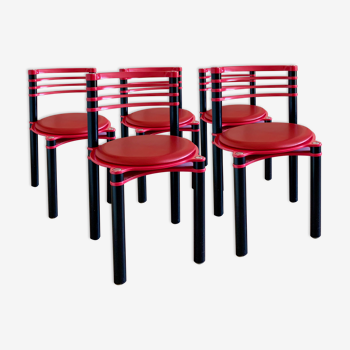 Chaises Memphis de Kurt Thut pour Dietiker 1983