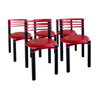 Chaises Memphis de Kurt Thut pour Dietiker 1983